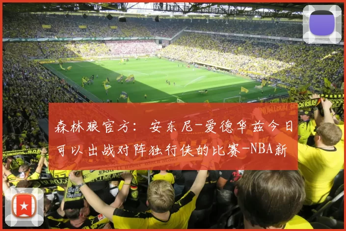 森林狼官方：安东尼-爱德华兹今日可以出战对阵独行侠的比赛-NBA新闻